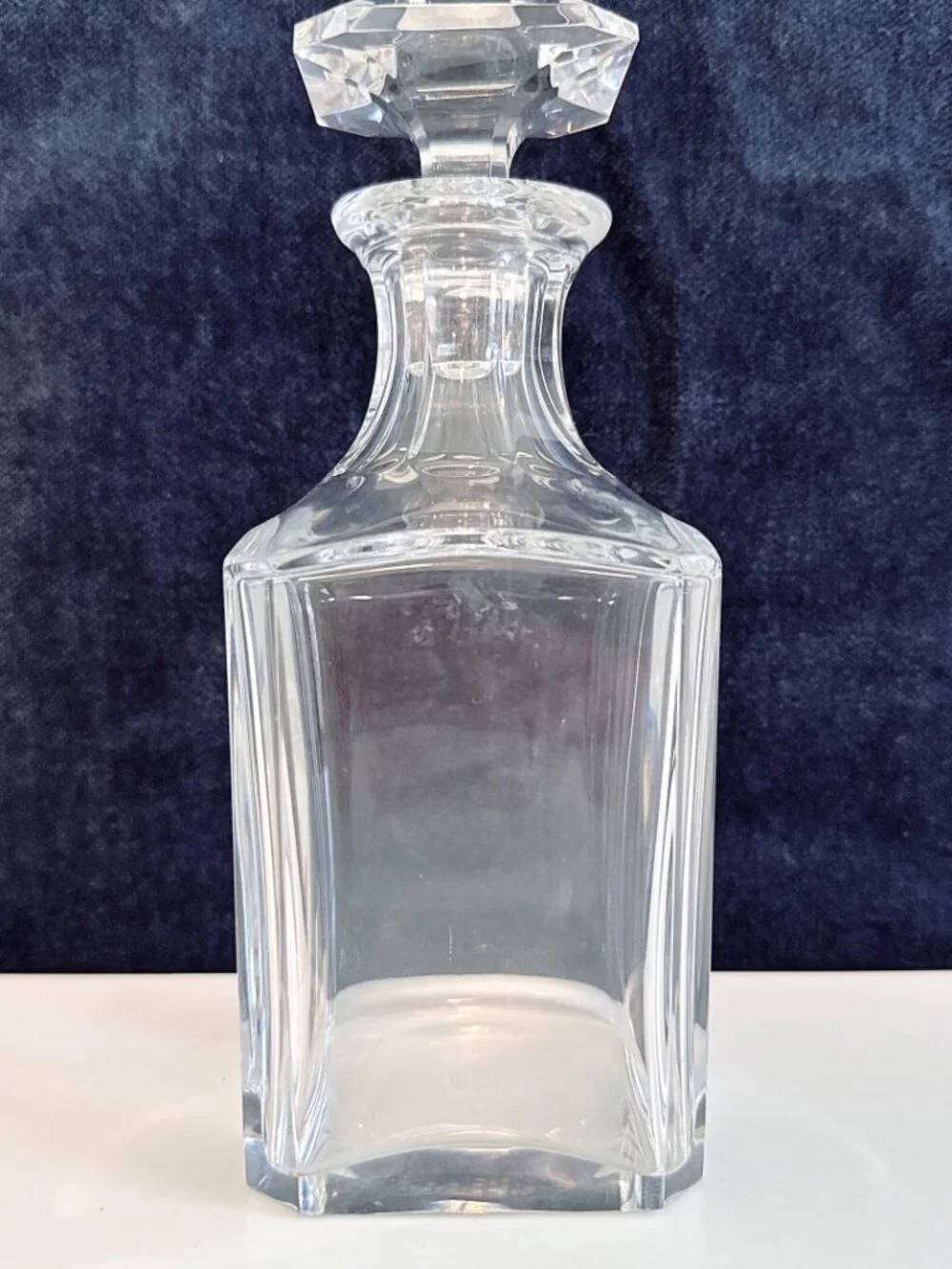 BACCARAT CRYSTAL SQUARE WHISKEY DECANTER  W STOPPER - PERFECTION PATTERN